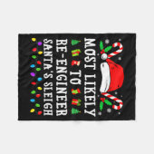 Couverture Polaire Most Likely To Re-engineer Santa's Sleigh Christma (Devant (Horizontal))