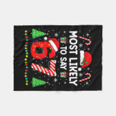 Couverture Polaire Most Likely To Say 67 Meme Six Seven Santa Christm (Devant (Horizontal))