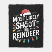 Couverture Polaire Most Likely To Shoot The Reindeer Family Christmas (Devant)