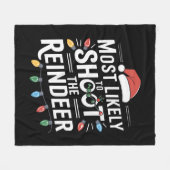 Couverture Polaire Most Likely To Shoot The Reindeer Family Christmas (Devant (Horizontal))