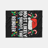 Couverture Polaire Most Likely To Shoot The Reindeer Family Matching (Devant (Horizontal))