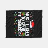 Couverture Polaire Most Likely To Sil The Grandkids Funny Christmas G (Devant (Horizontal))