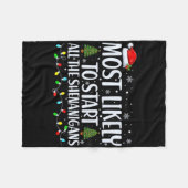 Couverture Polaire Most Likely To Start All The Shenanigans Christmas (Devant (Horizontal))