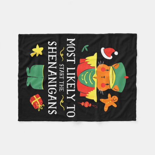 Couverture Polaire Most Likely To Start The Shenanigans Nutcracker Ch (Devant (Horizontal))