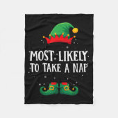 Couverture Polaire Most Likely To Take A Nap Matching Christmas Elf (Devant)
