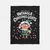 Couverture Polaire Most Likely To Untangle Christmas Lights Elf (Devant)