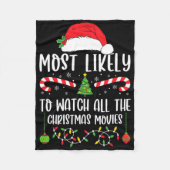 Couverture Polaire Most Likely To Watch All The Christmas Movies Xmas (Devant)