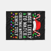 Couverture Polaire Most Likely To Watch Christmas Movies Since July C (Devant (Horizontal))