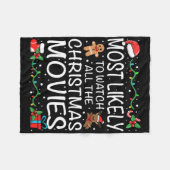 Couverture Polaire Most Likely To Watch The Christmas Movies Family C (Devant (Horizontal))