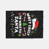 Couverture Polaire Most Likely To Wrestle Santa Christmas Funny Xmas  (Devant (Horizontal))