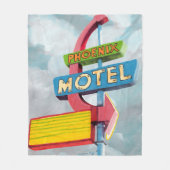 Couverture Polaire Motel de Phoenix d'aquarelle (Devant)