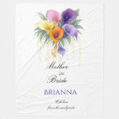 Couverture Polaire Mother of the Bride Calla Lilies Wedding Gift  (Devant)
