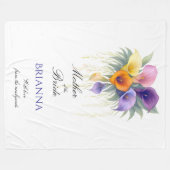 Couverture Polaire Mother of the Bride Calla Lilies Wedding Gift  (Devant (Horizontal))