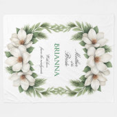 Couverture Polaire Mother of the Bride Magnolia Wedding Gift   (Devant (Horizontal))