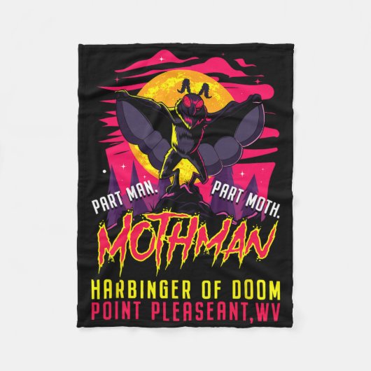 Couverture Polaire Mothman Fun Cryptid Harbinger Part Homme Part Moth (Devant)