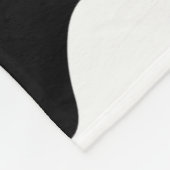 Couverture Polaire Motif 020815 - Blanc sur noir (Coin)