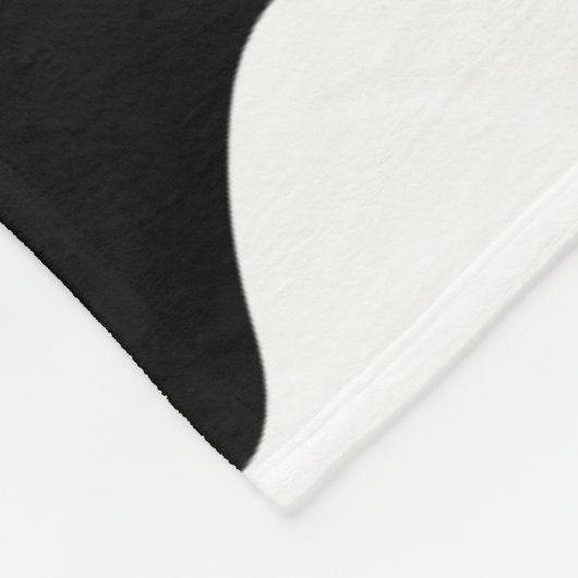 Couverture Polaire Motif 020815 - Blanc sur noir (Coin)