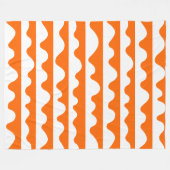 Couverture Polaire Motif 020815 - Blanc sur orange FF6600 (Devant (Horizontal))