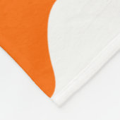 Couverture Polaire Motif 020815 - Blanc sur orange FF6600 (Coin)