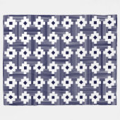 Couverture Polaire Motif 061214 - Blanc avec Deep Navy 000066 (Devant (Horizontal))