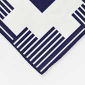 Couverture Polaire Motif 061214 - Blanc avec Deep Navy 000066 (Coin)