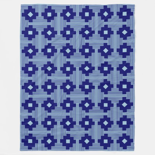 Couverture Polaire Motif 061214 - Marine profonde avec bleu pâle 9dc6 (Devant)