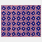 Couverture Polaire Motif 061214 - Marine profonde avec rose e3868f (Devant (Horizontal))