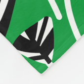 Couverture Polaire Motif 210121 - Noir, Blanc et Vert d'herbe (Coin)