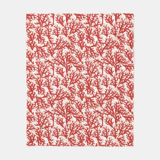 Couverture Polaire Motif 2 de corail rouge (Devant)