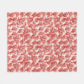 Couverture Polaire Motif 2 de corail rouge (Devant (Horizontal))