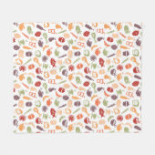 Couverture Polaire Motif 2 de nourriture (Devant (Horizontal))