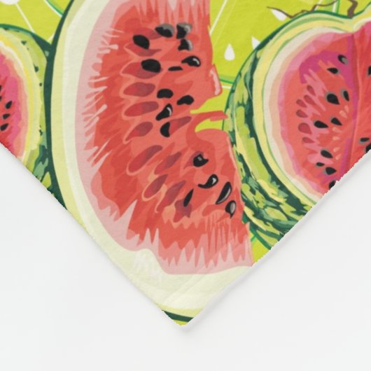 Couverture Polaire Motif 2 de pastèque (Coin)
