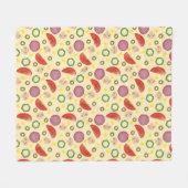 Couverture Polaire Motif 2 de pizza (Devant (Horizontal))