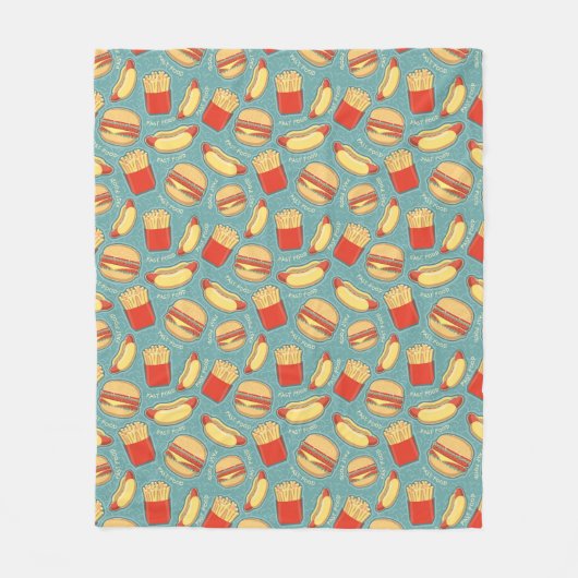 Couverture Polaire Motif 3 d'aliments de préparation rapide (Devant)