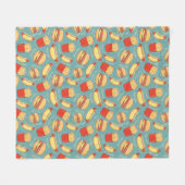 Couverture Polaire Motif 3 d'aliments de préparation rapide (Devant (Horizontal))