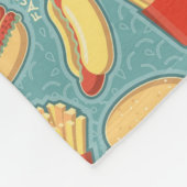 Couverture Polaire Motif 3 d'aliments de préparation rapide (Coin)