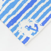 Couverture Polaire Motif 3 d'Ancre d'aquarelle (Coin)