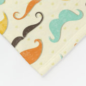 Couverture Polaire Motif 3 de moustache (Coin)