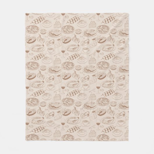 Couverture Polaire Motif 3 de nourriture (Devant)