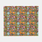 Couverture Polaire Motif 3 d'ustensiles de cuisine (Devant (Horizontal))
