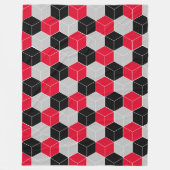 Couverture Polaire Motif 3d cube (Devant)