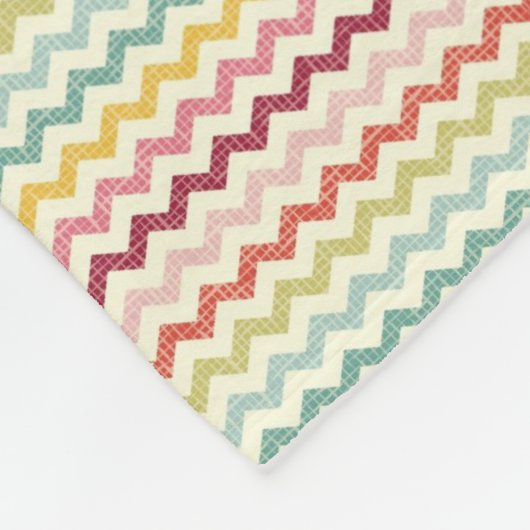 Couverture Polaire Motif 4 de Chevron (Coin)