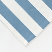 Couverture Polaire motif à bande blanche bleue (Coin)