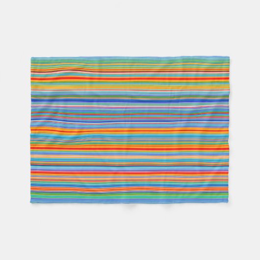 Couverture Polaire Motif à bandes multiples (Devant (Horizontal))