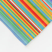 Couverture Polaire Motif à bandes multiples (Coin)