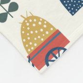 Couverture Polaire Motif à cheval inspiré de l'art scandinave.  (Coin)