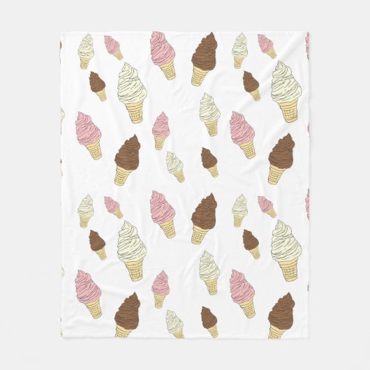 Couverture Polaire Motif à cône crème glacée (Devant)