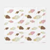 Couverture Polaire Motif à cône crème glacée (Devant (Horizontal))