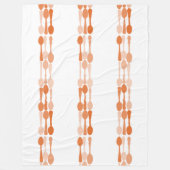 Couverture Polaire Motif à cuillère orange vintage (Devant)