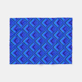 Couverture Polaire Motif à échelle à bandes bleues (Devant (Horizontal))